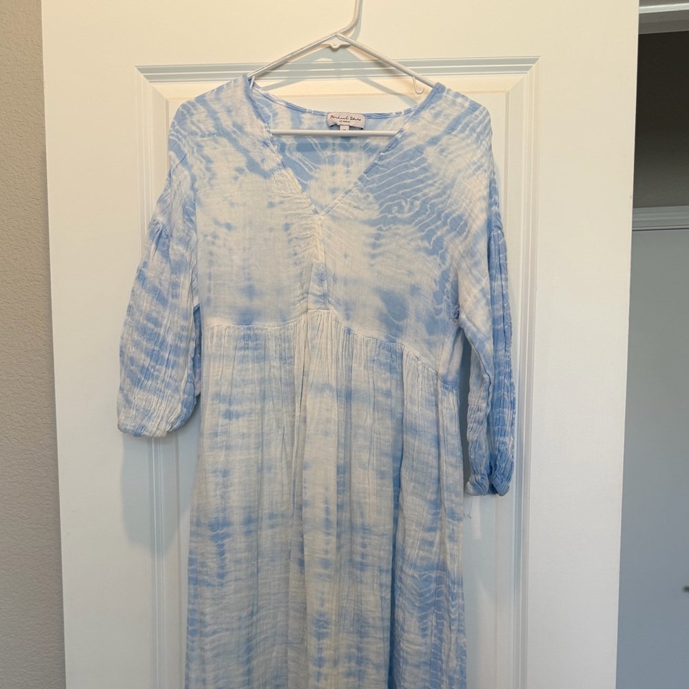 Michael Stars Blue and White Midi Dress